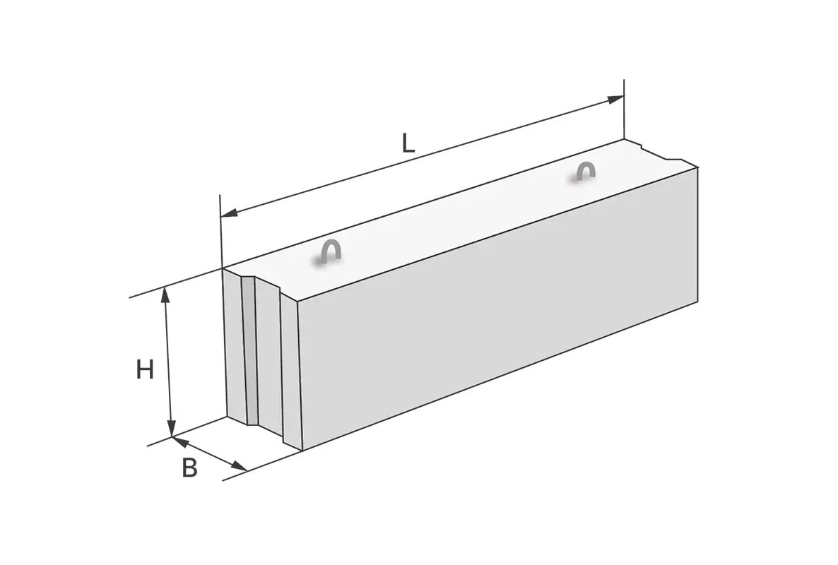 Фундаментний блок ФБС 24.6.6Т, 1шт